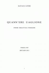 Raffaele Lepore - Quann'ere uaglione